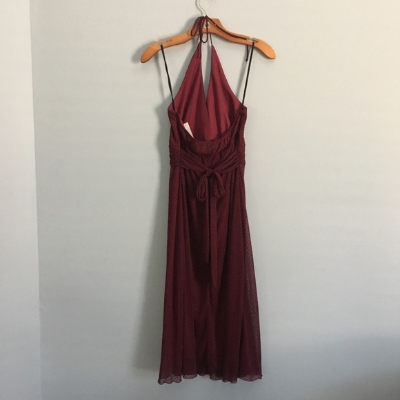 ✔️ NWT Red and Black Polkadot Halter Party Dress - Picture 2 of 4